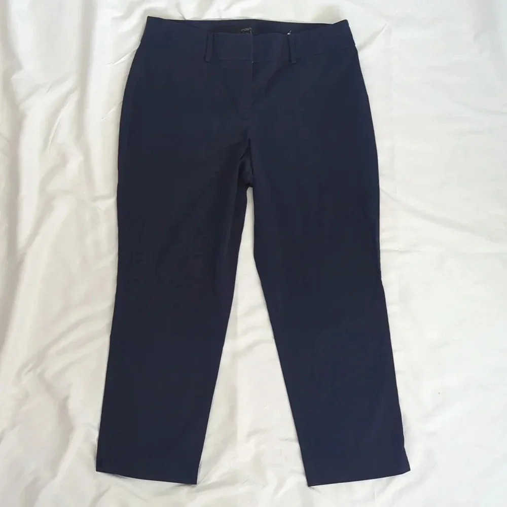 Ann Taylor Factory Curvy Ankle Trouser, Color Navy Blue Size 10